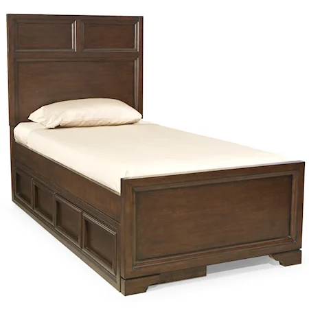 Twin Size Panel Bed with Underbed Storage Drawer